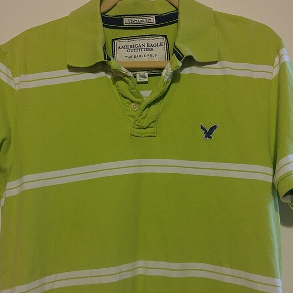 American Eagle Outfitters Tops - AMERICAN EAGLE OUTFITTERS Stripe Polo Shirt L
